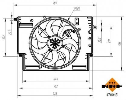 Вентилятор охлаждения двигателя NRF 470045