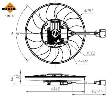 Вентилятор охолодження двигуна NRF 470051