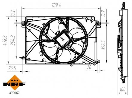 Вентилятор охлаждения двигателя NRF 470067
