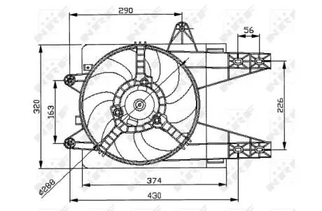Вентилятор охолодження двигуна NRF 47038