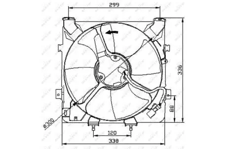 Вентилятор охолодження двигуна NRF 47041