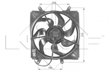 Вентилятор охлаждения двигателя NRF 47054