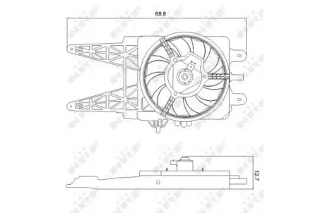 Вентилятор охолодження двигуна NRF 47248