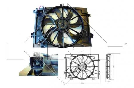 Вентилятор охлаждения двигателя NRF 47285 (фото 1)