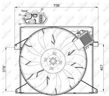 Вентилятор, охлаждение двигателя NRF 47446