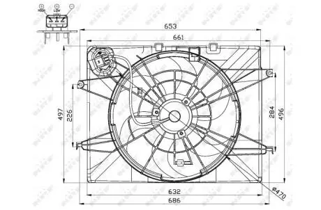 Вентилятор радиатора NRF 47564