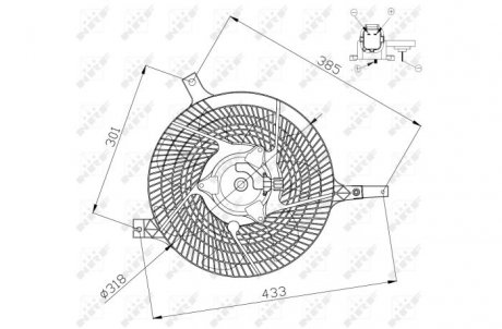 Вентилятор охолодження двигуна NRF 47572