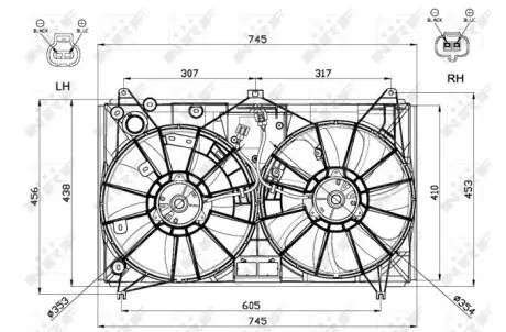 Вентилятор охолодження двигуна NRF 47581