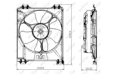 Вентилятор охлаждения двигателя NRF 47677