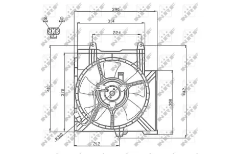 Вентилятор радиатора nissan micra ii 1.0/1.3 08.92-09.00 NRF 47742