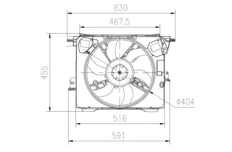 Вентилятор охолодження двигуна NRF 47899
