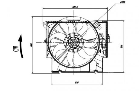 Вентилятор охлаждения двигателя NRF 47923 (фото 1)