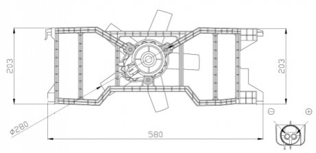 Вентилятор охолодження двигуна NRF 47944