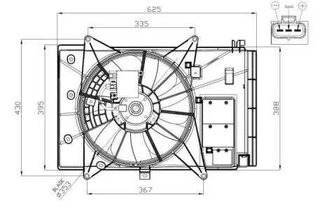 Вентилятор охолодження двигуна NRF 47949