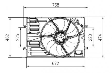 Вентилятор охлаждения двигателя NRF 47950