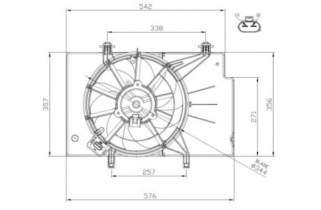 Вентилятор охлаждения двигателя NRF 47957