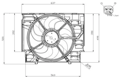 Вентилятор охлаждения двигателя NRF 47960