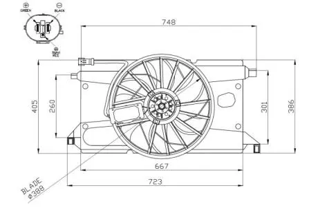 Вентилятор охлаждения двигателя NRF 47961