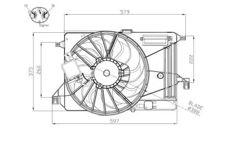 Вентилятор охолодження двигуна NRF 47964