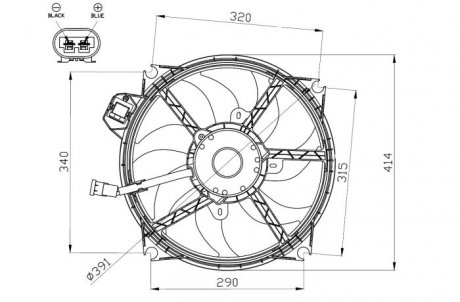 Вентилятор охлаждения двигателя NRF 47965 (фото 1)