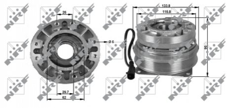 Вискомуфта вентилятора NRF 49702