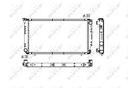 Радіатор, охолодження двигуна NRF 506671