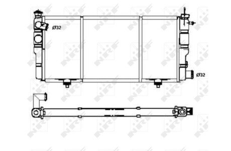 Радиатор, охлаждение двигателя NRF 507120