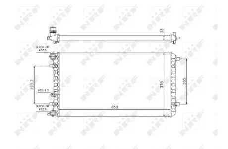 Радіатор, охолодження двигуна NRF 509644
