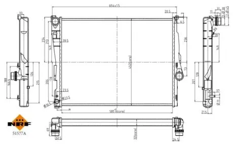 Радиатор охлаждения bmw 3 (e46) NRF 51577A