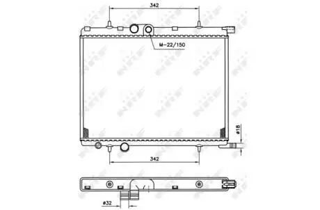 Радіатор, охолодження двигуна NRF 519524