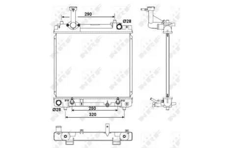 Радиатор, охлаждение двигателя NRF 53079