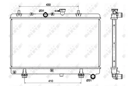 Радіатор, охолодження двигуна NRF 53121