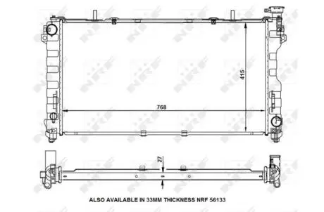 Радіатор, охолодження двигуна NRF 53156