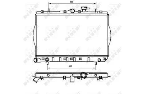 Радиатор, охлаждение двигателя NRF 53262
