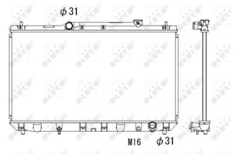 Радиатор, охлаждение двигателя NRF 53307
