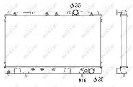 Радиатор, охлаждение двигателя NRF 53521