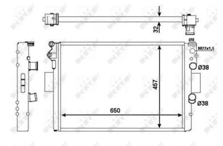 Радиатор двигателя iveco daily 2.8td 99- NRF 53652