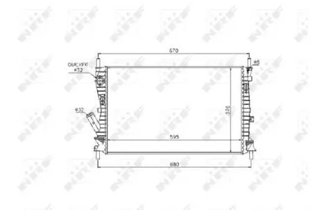 Радіатор, охолодження двигуна NRF 53743