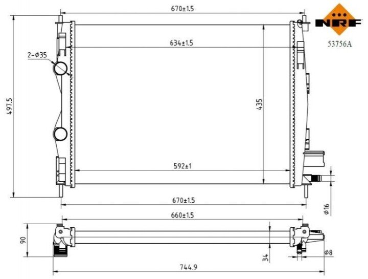 Интеркуллер NRF 53756A (фото 1)