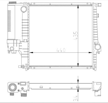 Радіатор охолодження двигуна NRF 53849A