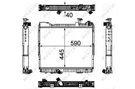 Радіатор, охолодження двигуна NRF 53860