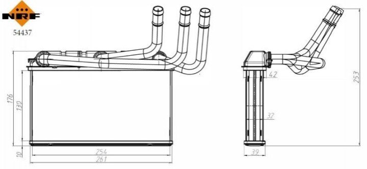 Радиатор обогрева салона NRF 54437 (фото 1)