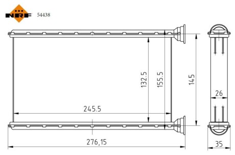 Радиатор обогрева салона NRF 54438