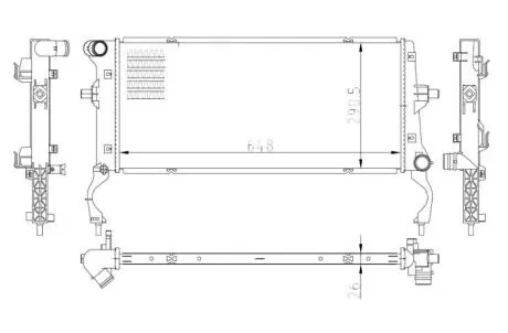 Радиатор двигателя NRF 550034