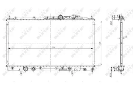Радіатор, охолодження двигуна NRF 56078