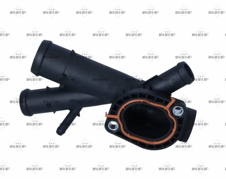 Фланец охлаждающей жидкости AUDI A1, A3, Q3, TT, PEUGEOT BOXER, SEAT ALHAMBRA, ALTEA, ALTEA XL, IBIZA IV, IBIZA IV SC, IBIZA IV ST, LEON, TOLEDO IV, SKODA FABIA II 1.6D-2.0D2.2. NRF 775009 (фото 1)