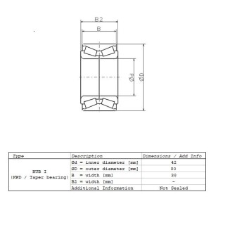 Підшипник маточини NSK ZA-42KWD08AU42C-01LBV