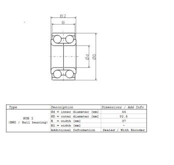 Підшипник маточини NSK ZA44BWD02ACA9601D