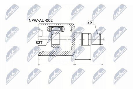 Шарнір рівних кутових швидкостей NTY NPW-AU-002