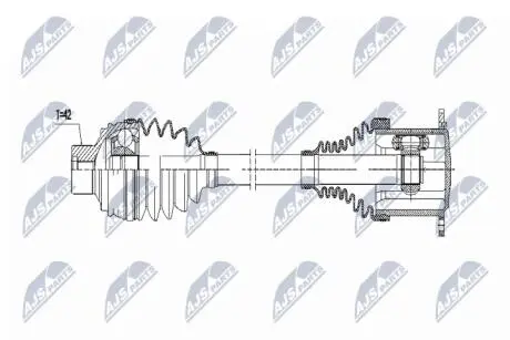 Полуось NTY NPW-AU-009